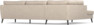 County - 2,5-sits soffa med divan vänster - Beige