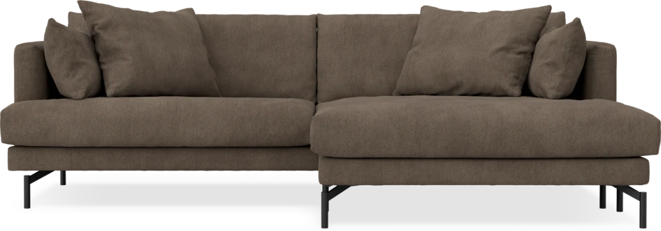 Harper - 4-sits med schäslong XL höger - Brun