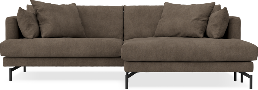 Harper - 4-sits med schäslong XL höger - Brun