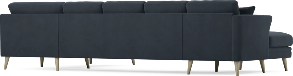 Eden - 3-sits soffa med schäslong vänster och divan höger - Blå