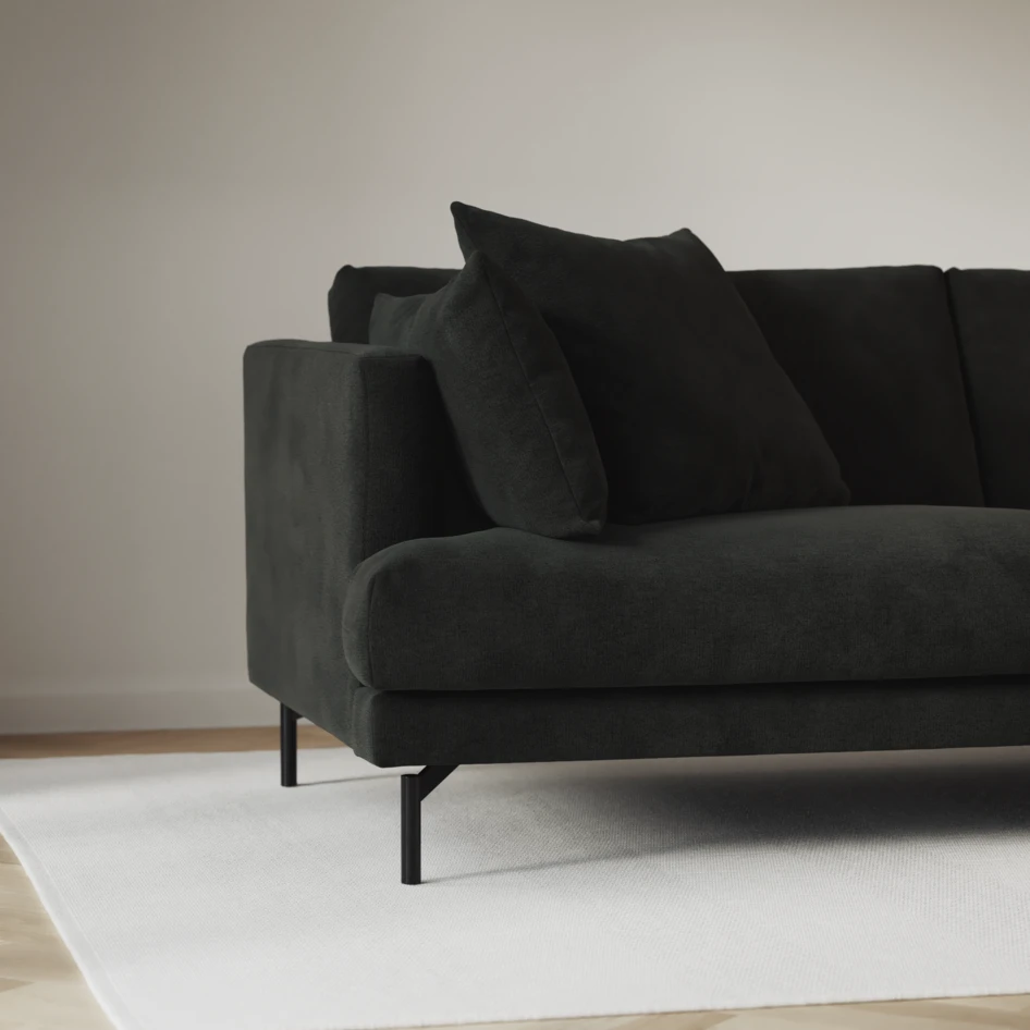 Harper - 3-sits soffa - Svart