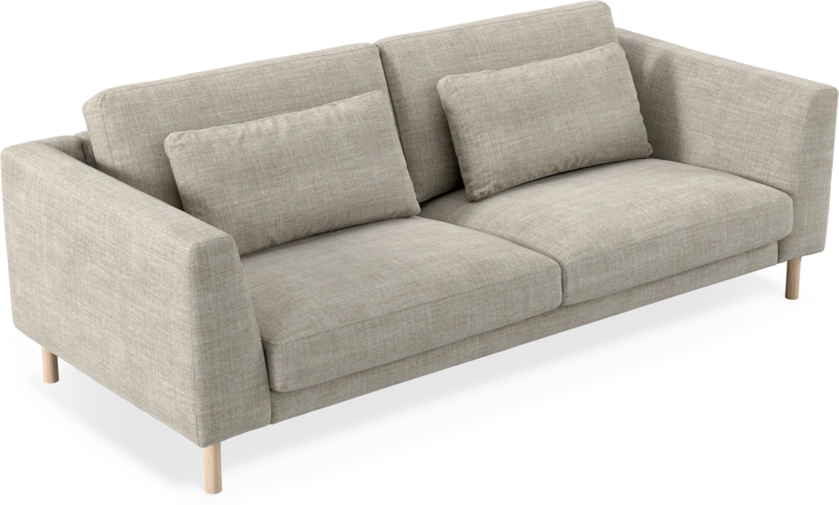Willow - 3-sits soffa, fast klädsel - Beige