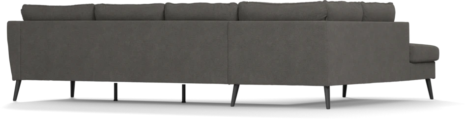 County - 3-sits soffa med divan vänster - Brun