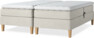 Delux Sense - Ställbar säng, dubbelsäng med bäddmadrass - Beige