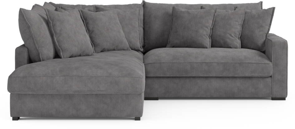 Rossi - 2-sits soffa med divan vänster - Grå