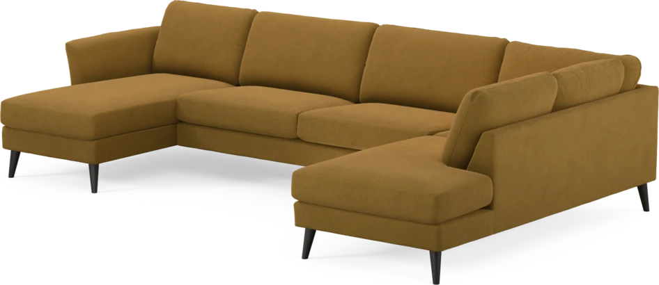 Bridge - 3-sits soffa med schäslong vänster och divan höger - Gul