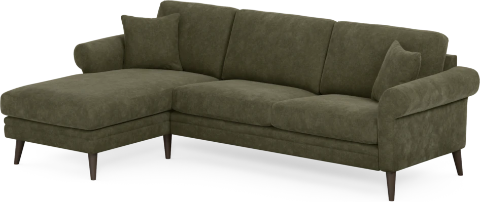 Eden - 2,5-sits soffa med schäslong - Grön