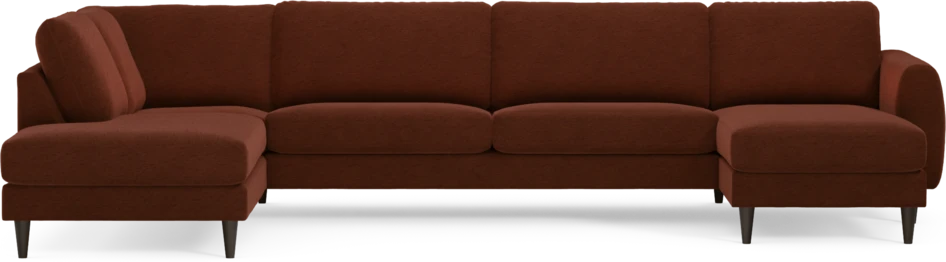Bridge - 3-sits soffa med divan vänster och schäslong höger - Orange