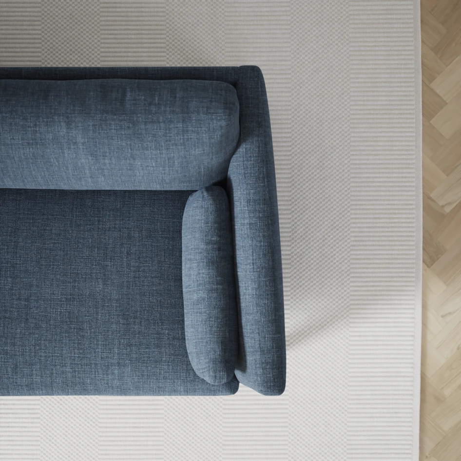 Winston - Hörnsoffa, 3+2-sits - Blå