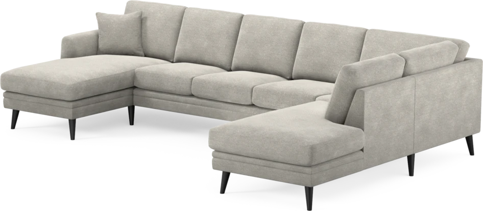 Eden - 3-sits soffa med schäslong vänster och divan höger - Grå