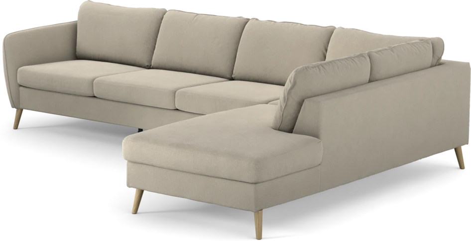County - 3-sits soffa med divan höger - Grå