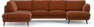 Madison Lux - 2-sits soffa med divan vänster och schäslong höger - Röd