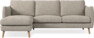 Madison Lux - 2-sits soffa med schäslong vänster - Vit