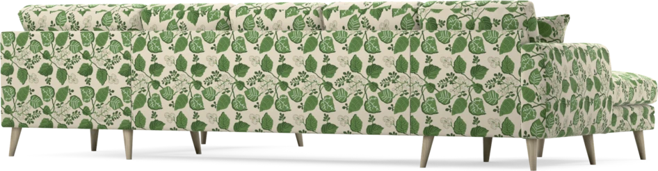 Eden - 3-sits soffa med schäslong vänster och divan höger - Flerfärgad