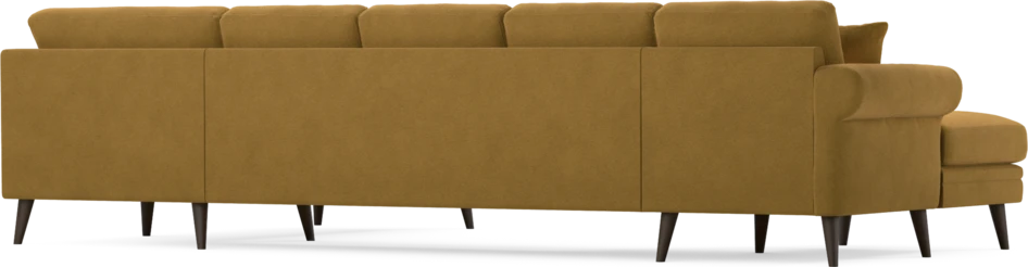 Eden - 3-sits soffa med schäslong vänster och divan höger - Gul