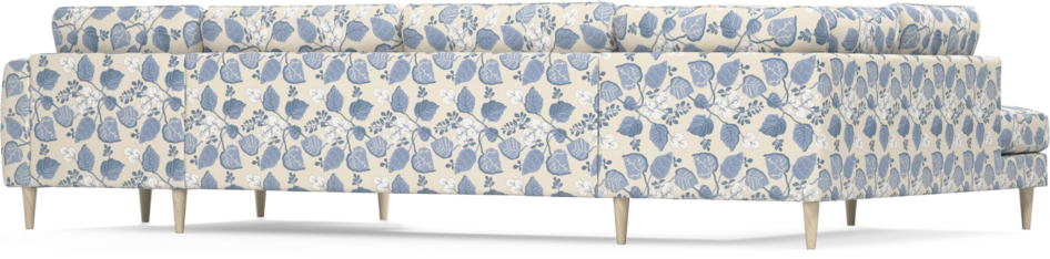 Bridge - 3-sits soffa med divan vänster och schäslong höger - Blå