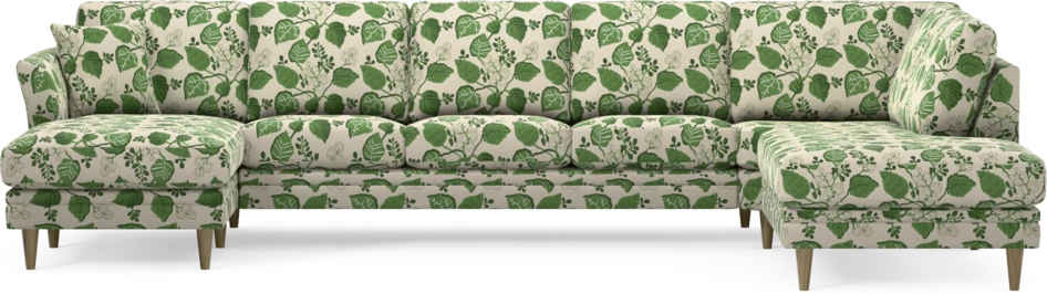 Eden - 3-sits soffa med schäslong vänster och divan höger - Flerfärgad