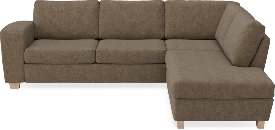 Friday - 2,5-sits soffa med divan höger - Brun