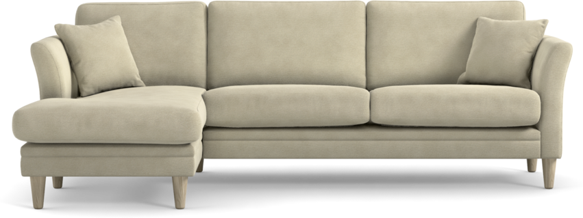 Eden - 2,5-sits soffa med schäslong - Beige