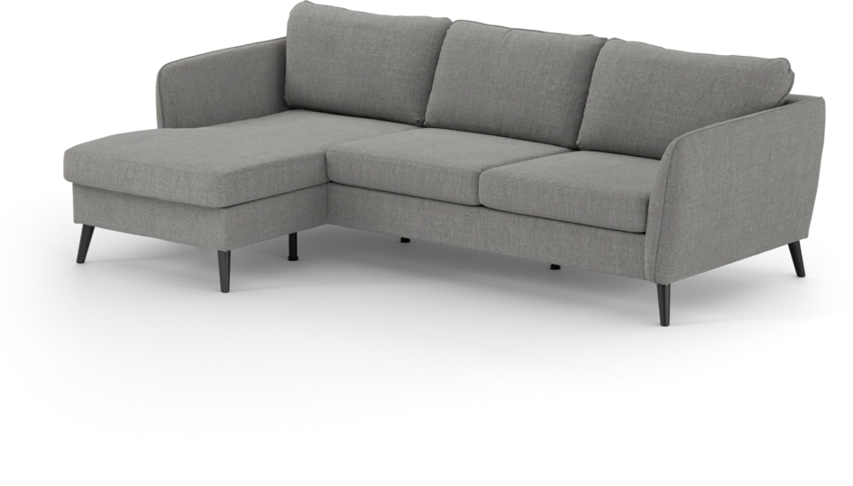 County - 3-sits soffa med flyttbar schäslong - Grå