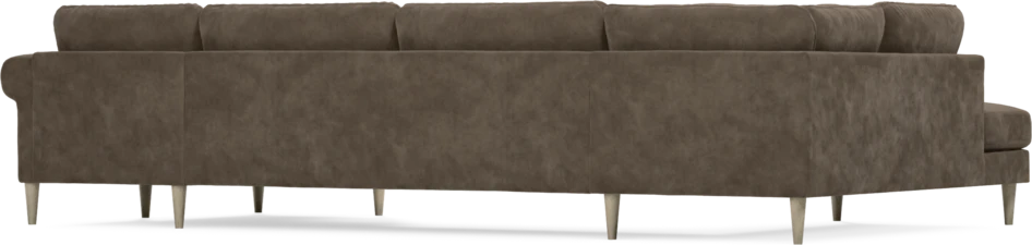 Bridge - 3-sits soffa med divan vänster och schäslong höger - Brun