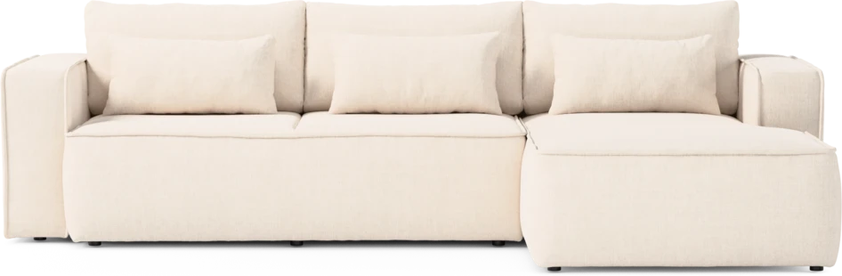 Ide - Bäddsoffa 3-sits med schäslong höger - Vit