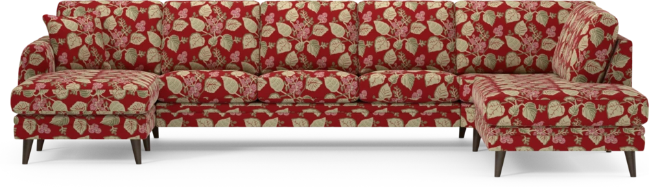 Eden - 3-sits soffa med schäslong vänster och divan höger - Flerfärgad