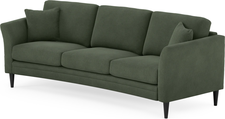 Eden - 3-sits soffa svängd - Grön