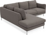 Madison - 2-sits soffa med divan vänster - Brun
