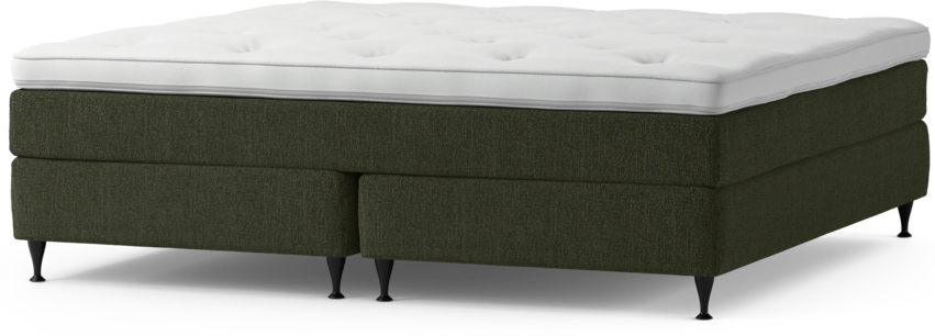 Delux Sense - Kontinentalsäng, dubbelsäng med bäddmadrass och sängben