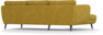 Madison Lux - 2-sits soffa med schäslong vänster - Gul
