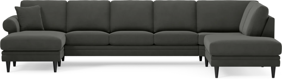Eden - 3-sits soffa med schäslong vänster och divan höger - Grå