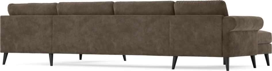 Bridge - 3-sits soffa med schäslong vänster och divan höger - Brun