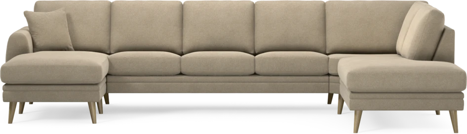 Eden - 3-sits soffa med schäslong vänster och divan höger - Beige