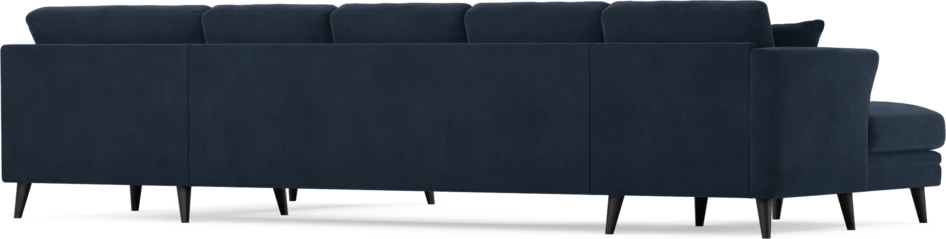 Eden - 3-sits soffa med schäslong vänster och divan höger - Blå