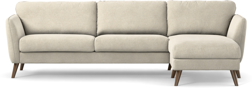 Bridge - 3-sits soffa med schäslong höger - Beige