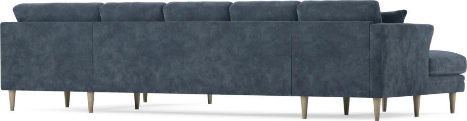 Eden - 3-sits soffa med schäslong vänster och divan höger - Blå