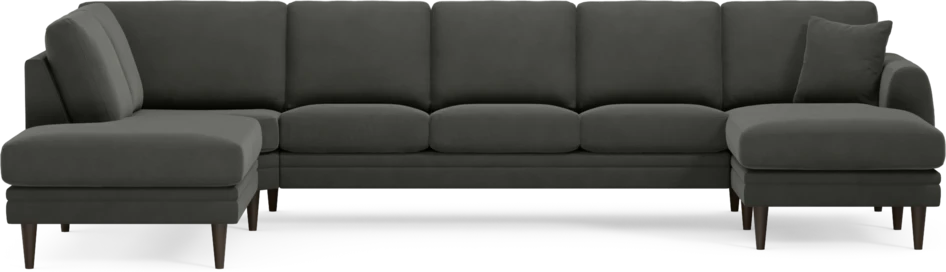 Eden - 3-sits soffa med divan vänster och schäslong höger - Grå