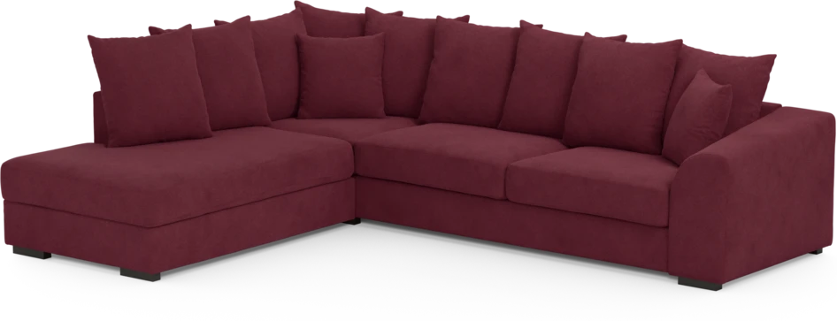 Town - 3-sits soffa med divan vänster - Röd