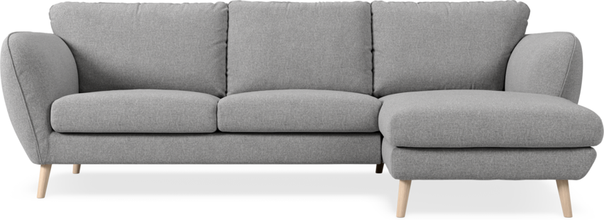 Madison Lux - 2-sits soffa med schäslong höger - Grå