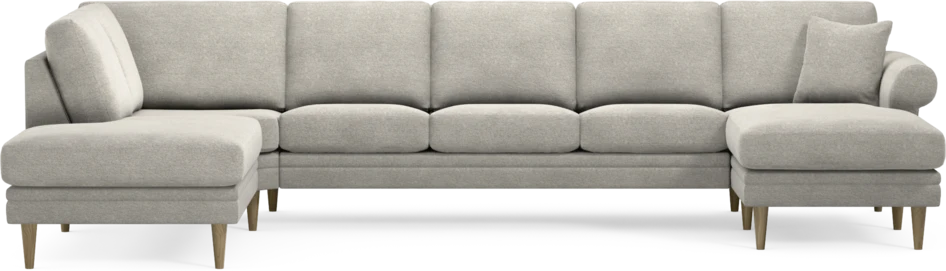 Eden - 3-sits soffa med divan vänster och schäslong höger - Grå