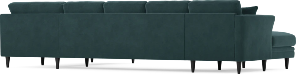 Eden - 3-sits soffa med schäslong vänster och divan höger - Blå