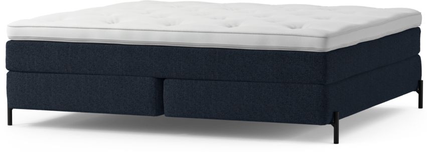 Delux Sense - Kontinentalsäng, dubbelsäng med bäddmadrass och sängben