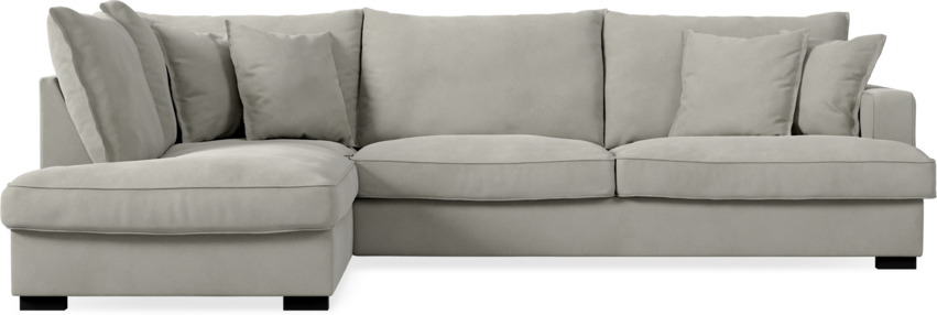 Mila - 3-sits soffa med divan vänster - Grå