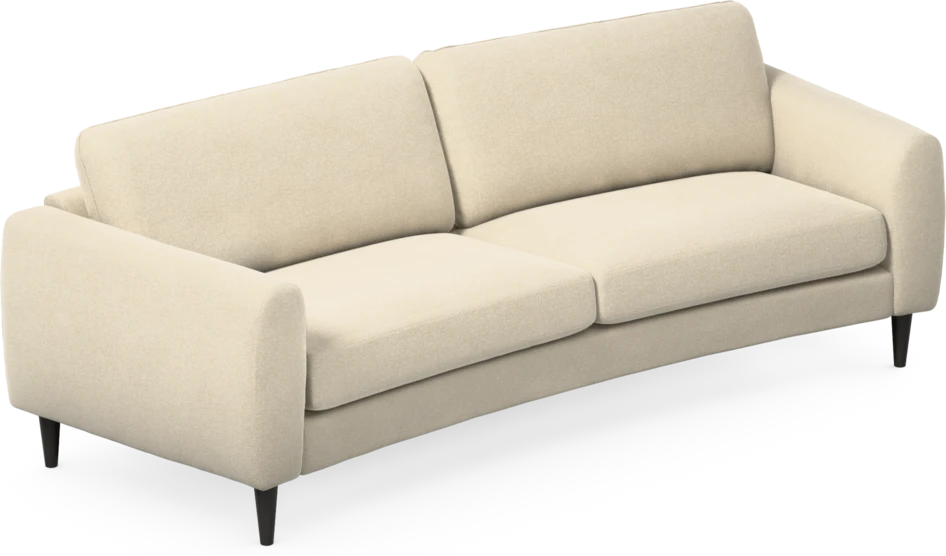 Bridge - 3-sits soffa svängd - Beige
