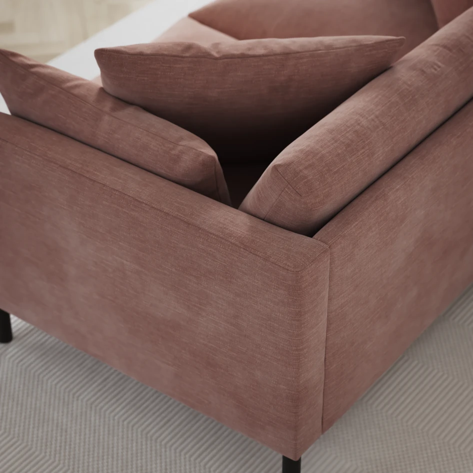 Harper - 3-sits soffa - Rosa