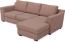 Friday - 3-sits soffa med schäslong höger - Rosa