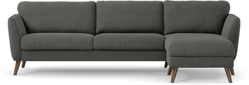 Bridge - 3-sits soffa med schäslong höger - Grå