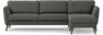 Bridge - 3-sits soffa med schäslong höger - Grå