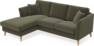 Eden - 2-sits soffa med schäslong - Brun